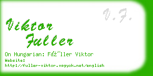 viktor fuller business card